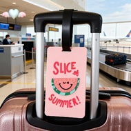 Cute PVC Luggage Tag Silicone Suitcase Identifier Cartoon Boarding Pass Keychain for Travel Kids Gif