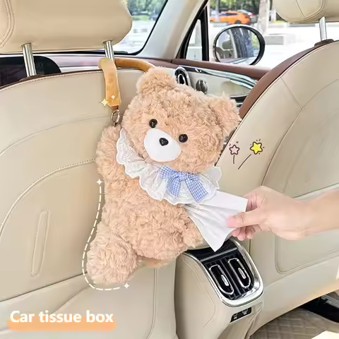 NEW Car tissue box cartoon car tissue box car cute cartoon cardboard box hanging high-end decoration