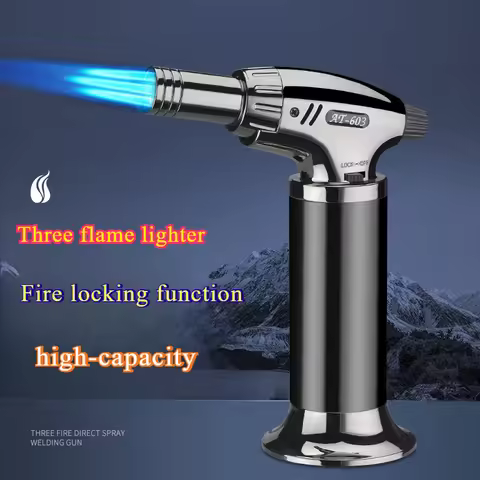 Portable Metal FlameBBQ Heating Ignition Grill Kitchen Blow Torch Adjustable Cooking Butane Gas Torc
