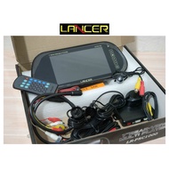 Lancer TV Rear View Mirror 7 inch Fullset Reverse Camera Parking Sensor 2 Points