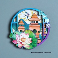 Wooden Trendy Fridge Magnet Travel Souvenir Nanjing Hangzhou Chongqing Beijing Xinjiang Shanghai Fri