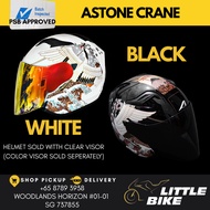 SG SELLER - PSB APPROVED astone open face helmet 2 tone/ limited edition