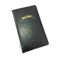 Bill Holder, Guest Check Presenter with Gold Welcome, Thank You Imprint 4" x 9