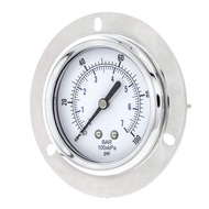 PIC Gauges 104D-254E Front Flanged Panel Mount Dry Pressure Gauge w/ Chrome Plated Steel Case, Brass