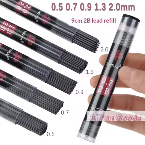 [TG835]1box Large Capacity Round Tube Packaging Mechanical Pencil Lead 2B 0.5 0.7 0.9 1.3 2.0mm Lead