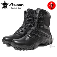 ASIAON 526 Side Zip Leather Tactical High Cut Patrol Combat Boots