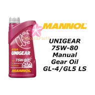 MANNOL 8109 Unigear 75W-80 GL-4/GL-5 Manual Gear Oil 1L (MADE IN GERMANY)