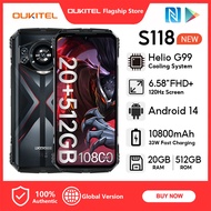 OUKITEL Doogee S118 Android 14 20GB+512GB 120Hz IPS 6.5" FHD+ Mobiles 10800mAh Smartphone 33W fast