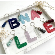 GANTUNGAN Name INITIAL KEYCHAIN | Custom INITIAL NAME KEYCHAIN | Acrylic