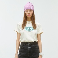 Marithe Francois Girbaud W Classic Logo Tee (White Light Beige Navy Pink Sky Blue Ringer Tee White L