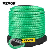VEVOR Winch Rope เส้นใยสังเคราะห์ UHMWPE ส่วนต่อขยาย100ฟุต/30ม. ความยาว12000LBS ความจุพร้อมแขนป้องกั