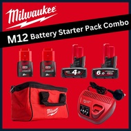 Milwaukee M12 Battery Combo Set / Starter Pack Combo / Milwaukee Cordless Battery &amp; Charger