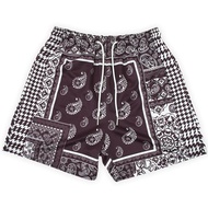 KINETIC New Trendy Paisley Pattern Summer Quick-Dry Breathable Sports Fitness Shorts
