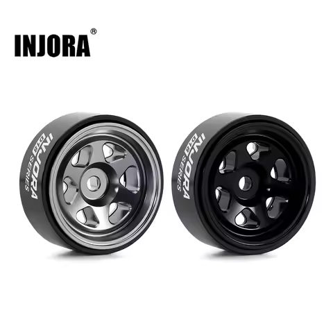 INJORA 0.7" D18 Aluminum Beadlock Wheels for 1/30 Axial SCX30 (W7001 W7002)