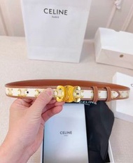 💜CELINE 賽琳腰帶 寬2.5CM 牛皮 凱旋門 黑色 女士 女款 皮帶 禮盒 送禮 節日 生日 Women's belts gift boxes gifts holidays birthdays
