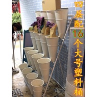 Large Flower Shop Multi-layer Movable Flower Stand Flower Shop Shelf Iron Art Flower Stand Fresh Flo