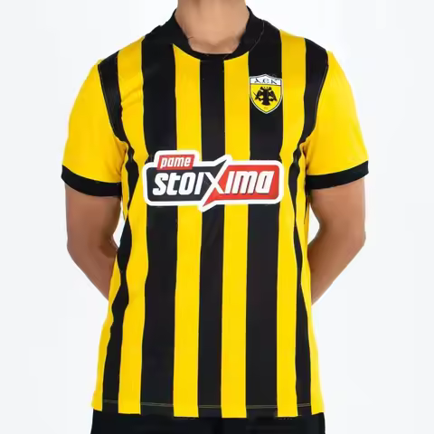 2026 AEK Athens Home Football Jersey Greek Jersey Autumn Sports Dry Quickly Men's T-Shirt Children's