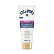 Gold Bond Age Renew Retinol Overnight Body & Face Lotion, Retinol Face and Body Lotion with Peptide 