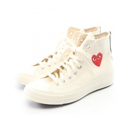 [二手] PLAY COMME des GARCONS運動鞋，PLAY COMME des GARCONS × CONVERSE AZ-K129-001-211，象牙色帆布運動鞋，男式，未使用。