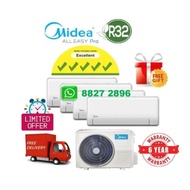 [FREE $200 NETS CARD*]Midea R32 SYSTEM 4 Aircon + FREE Removal/Dispose Old Aircon  + FREE Install + Workmanship Warranty