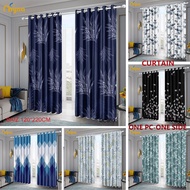 [1 PCS]Door Curtain Langsir Curtain Cangkuk drapes Langsir Tirai Curtain Semi Blackout Hook Type Modern Langsir