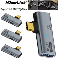 HdoorLink 2-in-1 USB C To USB 3.2 Adapter 10Gbps Data Transfer USB C To USB Adapter Fast Charging Converter for Aple 15 Tablet Mac
