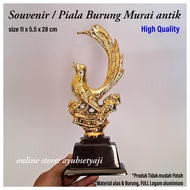 Piala Burung Murai / Souvenir Piala Lomba Burung Kicau mania Bahan Aluminium Kuning GOLD / Pajangan Patung burung hiasan dekorasi meja