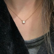 Tiffany 蒂芙尼 Elsa Peretti® 系列Diamonds by the Yard™ 18K 黃金單鑽項鍊