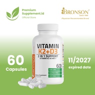 Bronson Vitamin K2 D3 | D3 5000IU K2 90mcg Bone Heart Immunity 60 Capsules