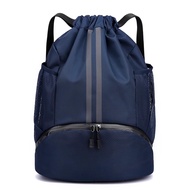 Beg bahu sukan beg sekolah budak lelaki Backpack Female Training Fitness Drawstring Basketball Bag