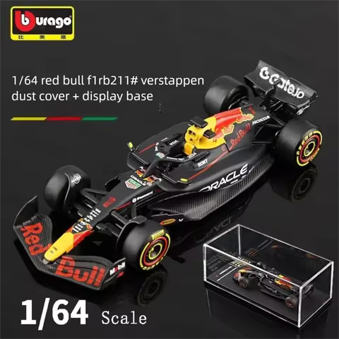 Bburago 1/64 Oracle Red Bull RB21 F1 #1 Verstappen Diecast Model with Acrylic Case