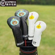 [golf Club Cover] Cartoon Bear golf Club Cover Head Cover No. 1 Wooden Club Cover Club Protective Co