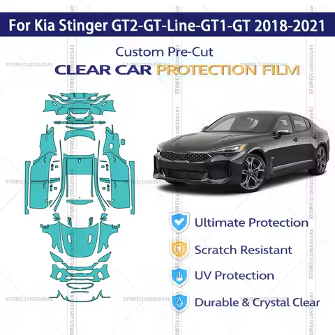 For Kia Stinger GT2-GT-Line-GT1-GT 2018-2021 Pre-Cut Paint Protection Film PPF Transparent Car Film 