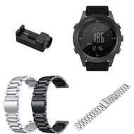 For North Edge Apache46 Strap Metal Watch Strap Flat Stainless Steel Wristband