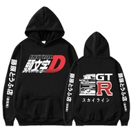 Anime Drift AE86 Initial D Graphic Hoodie Casual Goth Men's Hoody Sweatshirt R34 Skyline GTR JDM Oversized Harajuku Hoodies Male Size XS-4XL