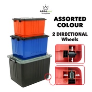 Abbaware Storage Box(30L/50L/80L)/Kotak Simpanan dengan roda/Storage Box with wheels/ Bekas Simpanan /Storage container