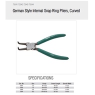 SATA 72041  72042  72043 72044 German Style Internal Snap Ring Pliers Curved 5" 7" 9" 13"