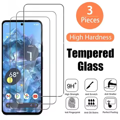 3Pcs Tempered Glass For Google Pixel 8A 8 Pro 7 7A 6 6A 5 5A 4A 4 3 3A XL Fold 2.5D 9H Screen Protec