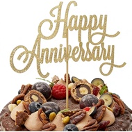 Happy Anniversary Cake Topper,Wedding Anniversary Party Decorations,1st, 2nd, 3rd, 10/15/16/18/20/30