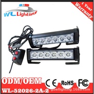 12W 12 LED 6LED Strobe Light One for Two Warning Light 6LED Grid Strobe Light 6 Lights 2 Section Pol