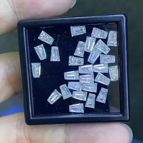 White D 2x3x5mm 0.3ct Boat Trapezoid Cut Moissanite Diamond Lab Grown Loose GRA Gemstone