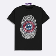Bayern Munich Men's Football T-Shirt Fingerprint Bayern Munich Logo Bayer Munich Football T Shirt