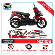 Tem rời xe NOUVO 5 CHẾ ĐỎ ĐEN