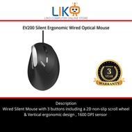 RAPOO EV200 Silent Ergonomic Wired Optical Mouse