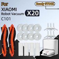 Xiaomi Robot Vacuum X20 C101 Robot Vacuum Cleaner Accessories Main Brush Side Brush Hepa Filter Mop Cloth Spare Parts