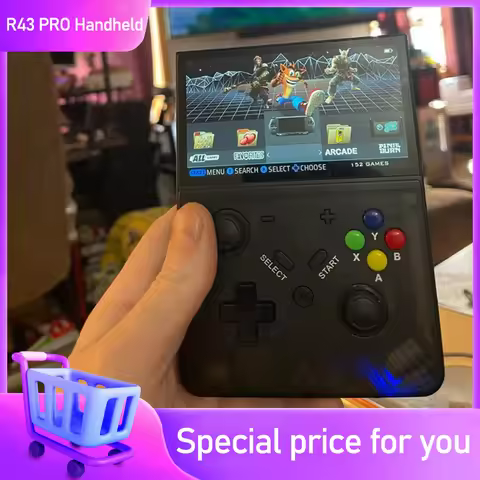 Portable R43 PRO 4.3”Screen 256G Handheld Game Player 70000+ Games for PS1 PSP N64 MAME Play Anytime