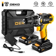 DEKO Hot Sale Sharker 20V Cordless Drill Screwdriver Drill Mini Wireless Power Driver DC Lithium-Ion