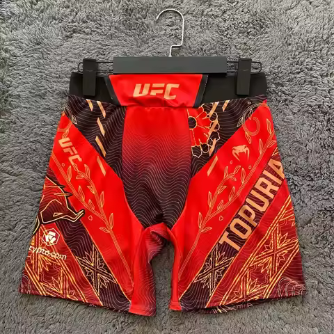 kid Bullfighter ILIA TOPURIA Red Race Shorts Breathable Loose Fit Speed Dry Sports Training Fitness 