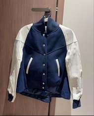 Nike x sacai 棒球褸 藍色拼接棒球外套