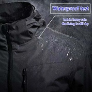 ready stock jaket lelaki outdoor hoodie men's fashion high quality Waterproof and windproof hoodie jacket fashion Korean sports casual  Windbreaker